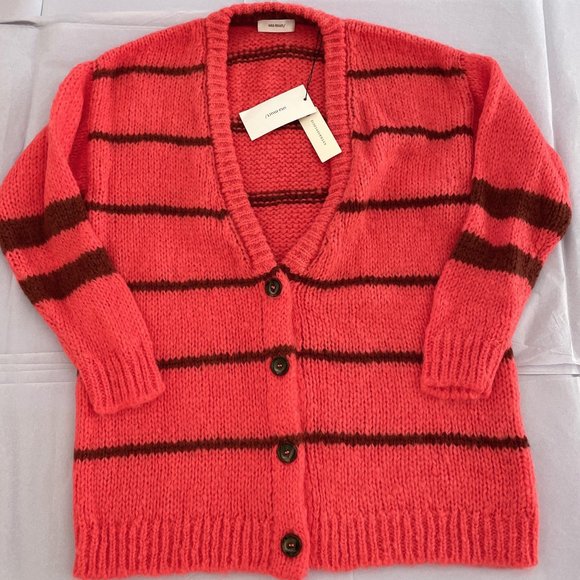 Anthropologie Ella Striped Cardigan Sweater By Sita Murt Barcelona size S - Picture 5 of 8